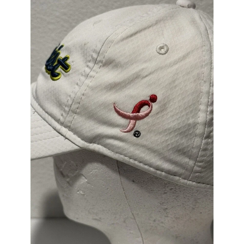 TITLEIST Womens Golf Hat Cap White Logo Adjustable Breast Cancer Awareness LGPA